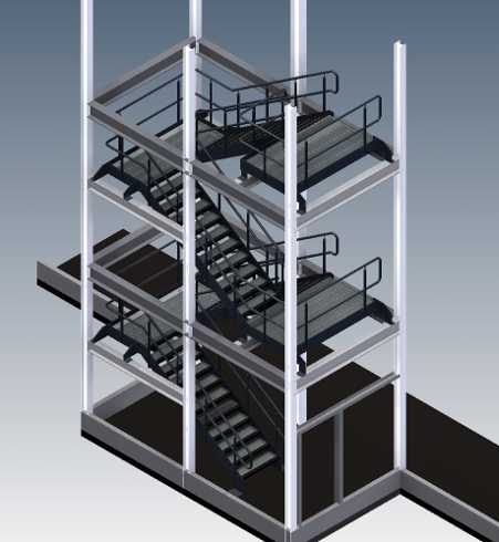 3D CAD IMAGE EXTERNAL STAIRS 3D CAD IMAGE EXTERNAL STAIRS